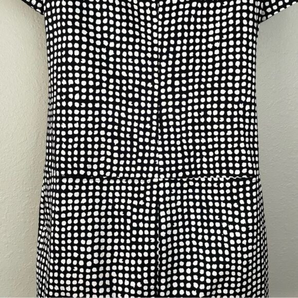 Carlisle black white polka dot front pocket shift dress 0 - Picture 9 of 13